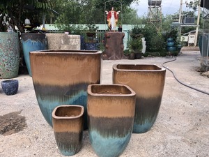 Rubí Linh-maceta de cerámica para decoración de jardín, fabricación hecha a mano, planta de cerámica para sala de estar, uso diario al aire libre con flores - Product Image 2