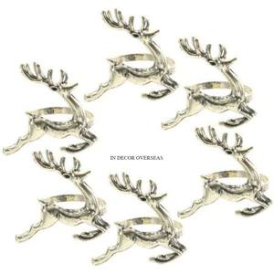 Anneaux de serviette de luxe de haute qualité en aluminium moulé argenté brillant poli de forme ronde Accessoires de décoration de table de mariage - Product Image 3