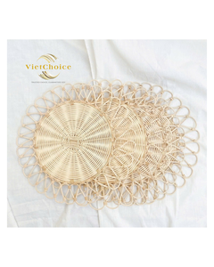 100% napperon en jacinthe d'eau écologique naturelle meilleur prix personnalisation en vrac pour les fêtes OEM ODM Vietnam assiettes à vaisselle - Product Image 3