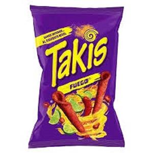 Takis Blue Heat, chips de tortilla au piment fort, 92g, saveur épicée et sucrée, céréales, collations, frites de pommes de terre, maïs soufflé - Product Image 2