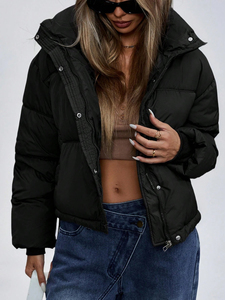 New Hot <b>Sale</b> Wholesale Women Winter Casual Sports Outdoor Warm Quilted Windbreaker Jacket Puffer Jacket Turn-down Collar Woman - Product Image 5