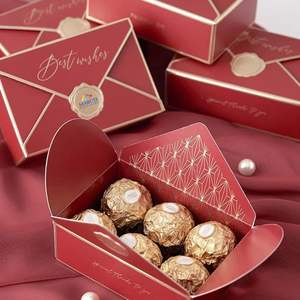 โฟลเดอร์ของขวัญขนมงานแต่งงานแบบย่อยสลายได้เป็นมิตรต่อสิ่งแวดล้อมบรรจุภัณฑ์กระดาษเกรดอาหารพิมพ์ลายนูน - Product Image 2