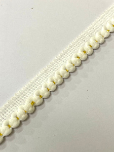 Polyester <b>Yarn</b> Flat Lace Ball Pompom Trim Lace Cotton Lace Trims - Product Image 2