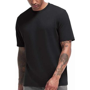 เสื้อยืดผู้ชายสีดำคุณภาพพรีเมียมแบบ OEM สั่งทำพิเศษ ไซส์ใหญ่ แขนสั้น คอกลม ทรงปกติ ระบายอากาศได้ดี ผลิตจากผ้าฝ้าย - Product Image 6