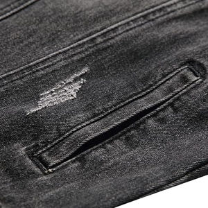 Chaqueta Vaquera Personalizada para Hombre, Informal para Exteriores, 100% Algodón, con Capucha, Lavada, para Hacer Ejercicio, Diseño Nuevo - Product Image 6