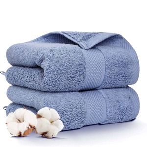 Toallas de baño de algodón respetuosas con el medio ambiente desechables usadas unisex, toallas deportivas de entrenamiento con impresión de logotipo personalizado OEM - Product Image 2