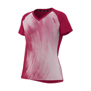 Camiseta Deportiva Ajustada para Mujer - Fucsia, Tejido Transpirable, Logotipo Bordado - Product Image 1