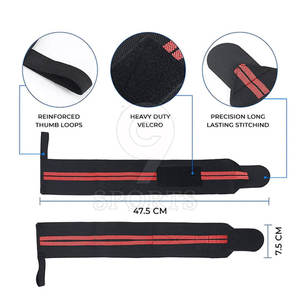 Poignets en néoprène avec boucle de pouce pour l'entraînement en salle de sport et de fitness Support respirant et sécurisé pour la sécurité de levage - Product Image 3