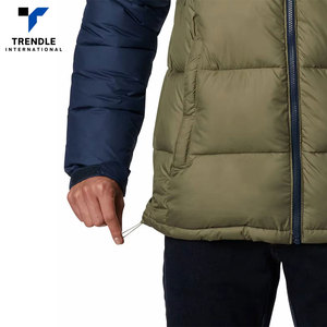 2025 New Arrival Men's Long Thin Stand Collar Hooded <b>Bubble</b> Jacket Winter Nylon/Polyester Best Price - Product Image 6