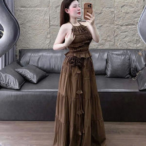 Ensemble d'été deux pièces long pour femmes, vêtements confortables, mode naturelle, lavable, emballage personnalisé, provenant d'un fabricant vietnamien - Product Image 3