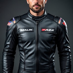 Traje de cuero de motocicleta OEM económico-Cuero de vaca de alto valor + logotipos personalizados - Product Image 4