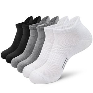 Calcetines largos de algodón suaves transpirables atléticos para hombre, logotipo de talla grande de Color sólido en la parte inferior para uso informal en la oficina y negocios - Product Image 1