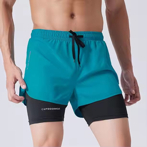 Pantalones cortos de gimnasio transpirables de alta calidad OEM logotipo personalizado corte perfecto estilo único para hombre Pantalones cortos para correr al aire libre - Product Image 2