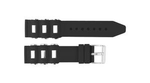 Bracelets de montre personnalisés en silicone noir imperméable souple et léger JD150 unisexe 22 mm avec boucle en acier inoxydable 27 cm pour montres intelligentes - Product Image 5