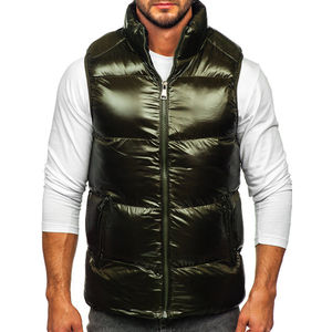 Gilet matelassé d'hiver personnalisé avec logo, nouveau style, vente chaude, gilet matelassé de haute qualité, coupe-vent, gilets pour hommes, service OEM - Product Image 3