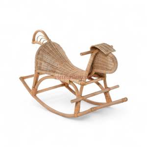 Baby Horse <b>Rocking</b> Toy <b>Chair</b> Woven from Natural Rattan <b>for</b> <b>Nursery</b> Use from Vietnam - Product Image 1