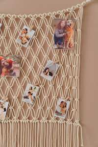 Marco de fotos de macramé bohemio, decoración de pared hecha a mano para cuadros, proveedor en línea al por mayor - Product Image 3
