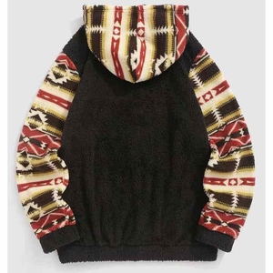 Jersey informal de invierno cálido con forro de Sherpa, sudadera de lana de cuello redondo personalizable para hombres y mujeres con cierre de cremallera - Product Image 1