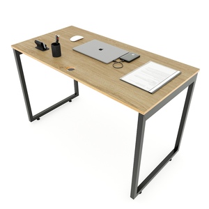 <b>Solid</b> <b>Wood</b> Minimalist Ergonomic Office <b>Desk</b> and Chair Set with Headrest-Manager <b>Desk</b> - Product Image 2