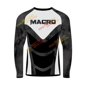 เสื้อรัดกล้ามแขนยาว MMA BJJ สำหรับผู้ชาย ผ้าโพลีเอสเตอร์ผสมสแปนเด็กซ์ น้ำหนัก 220 กรัม ทรงตรง ชายเสื้อตรง  รับสกรีนโลโก้ตามแบบ  ดีไซน์ตะเข็บโดดเด่น เหมาะสำหรับเล่นกีฬาและเล่นเซิร์ฟ - Product Image 6