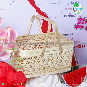 VENTE CHAUDE Exportation du Vietnam Le cadeau parfait: des paniers en bambou remplis de goodies triés sur le volet - Product Image 6