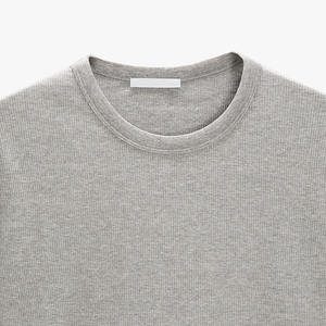 Camisetas de algodón 100% al por mayor de alta calidad, camisetas de hombre de Color gris de gran tamaño con impresión personalizada Lisa por sublimación - Product Image 3