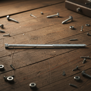 Tornillos para Madera de Doble Extremo, Cabeza Ranurada, Acero al Carbono Zincado, Clase 4.8 y 6.8, Rosca Parcial, Estándar DIN - Product Image 1