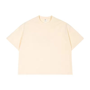 เสื้อยืดผ้าฝ้ายหนาโอเวอร์ไซส์สำหรับผู้ชายเสื้อยืดโอเวอร์ไซส์ผ้า100% หนาแบบเรียบหรู - Product Image 5