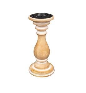 Bougeoir en bois d'acacia avec finition rustique pour la décoration de la maison et du mariage Bougeoir de jardin de Noël Matériau métallique durable - Product Image 4