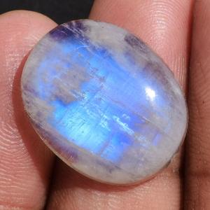 Piedra Lunar Arcoíris Blanca y Azul, Forma Ovalada, Tamaño 20x16x7 MM, Alta Calidad, Personalizable, Joyería Manual con Gemas Sueltas - Product Image 4