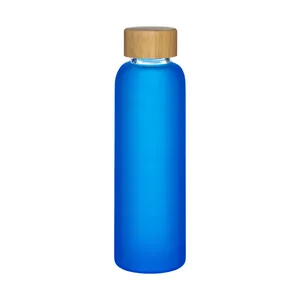 ขวดแก้วฝ้าแบบส่วนตัวพร้อมไม้ไผ่ ของขวัญส่งเสริมการขายแบบกำหนดเองได้ - Product Image 1