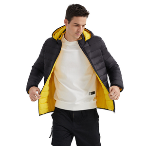 Veste matelassée d'hiver pour hommes, légère, imperméable et écologique, matelassée, à bulles, avec fermeture à glissière, tissu lourd en toile GM/SM - Product Image 3