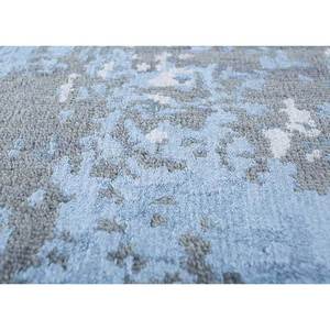 Tapis noué à la main en laine et soie de bambou à motif abstrait Tattvam Lu-9031 bleu pour usage domestique - Cs-01 - Product Image 3