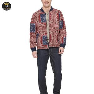 Blouson aviateur matelassé professionnel personnalisé pour hommes laine et tissu de haute qualité multicolore pour veste d'hiver d'hiver - Product Image 6