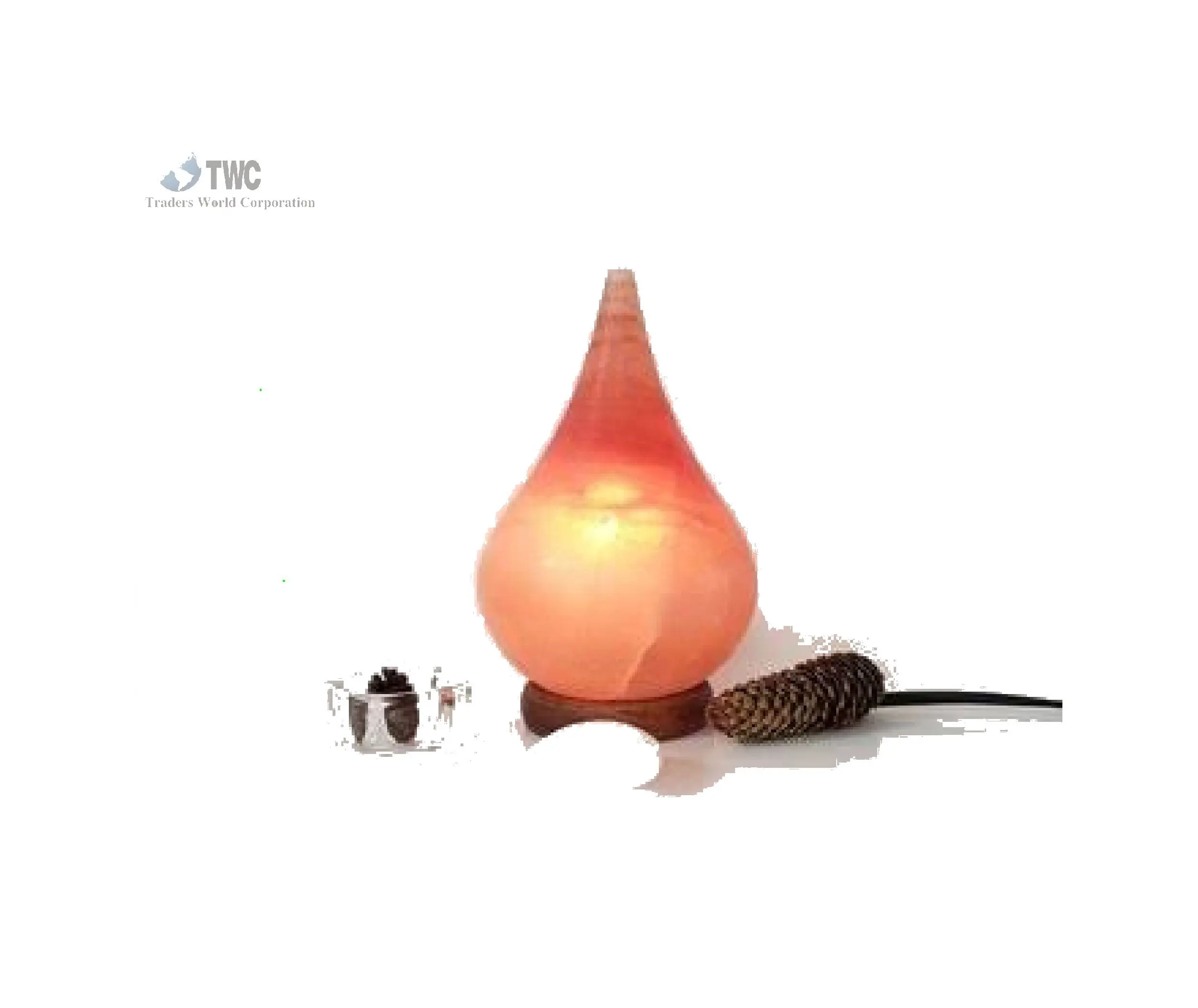 Lámpara de sal de gota de Agua de Cristal con Base de madera, forma colorida y tamaño preciso, disponible a precio de venta directo de fábrica