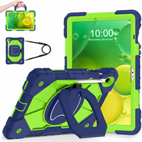 Étui robuste pour tablette Samsung Galaxy Tab S10 Lite S10 FE S9 FE S9, résistant aux chocs, avec support rotatif à 360 degrés, en silicone et PC