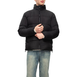 Chaqueta de Plumón Ligera e Impermeable de Invierno con Logotipo Personalizado, Chaqueta de Moda Urbana con Capucha Desmontable para Hombre - Product Image 1