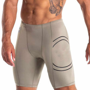 Vente en gros de shorts de jogging de compression athlétique pour hommes logo personnalisé double couche 100% coton prix de shorts de course d'été - Product Image 4