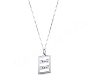 Collier pendentif en argent Sterling carré personnalisé pour femmes de haute qualité plaqué or à la mode Alphabet Design classique en gros - Product Image 5