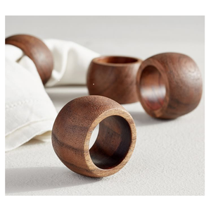 Anneaux de serviette en bois écologiques de luxe modernes de haute qualité, faits à la main pour la décoration de table de fête, de mariage, de maison ou d'hôtel, à bas prix - Product Image 4