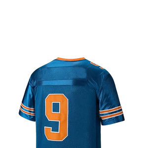 เสื้อเจอร์ซีย์อเมริกันฟุตบอล OEM ผ้าโพลีเอสเตอร์ ระบายอากาศได้ดี แห้งเร็ว สกรีนลายแบบซับลิเมชั่น ชุดทีมสั่งทำได้ ไซส์ใหญ่ แขนสั้น พร้อมตัวอักษร - Product Image 5