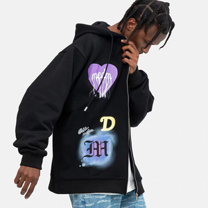 เสื้อฮู้ดผ้าฝ้ายออร์แกนิกสำหรับผู้ชายไซส์ใหญ่พิเศษพิมพ์ลายสำหรับฤดูหนาวโลโก้ออกแบบได้ตามต้องการ - Product Image 3