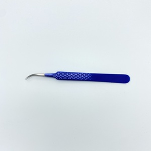 Pince à épiler d'extension de cils professionnelle de haute qualité avec pointe en acier inoxydable régulière pointue couleur personnalisée directement Pakistan ASI - Product Image 6