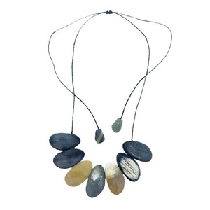 Collier en corne fabriqué à la main pendentif en corne de boeuf naturel sur cordon réglable bijoux tribaux Boho pour hommes et femmes - Product Image 5