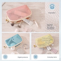 Sac de rangement demi-rond uni à carreaux, grande capacité, portable, pour maquillage, personnalisable avec logo OEM ODM – Vente en gros