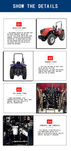 Tracción en las cuatro ruedas 80 HP 90 HP Tractor de ruedas agrícolas para tractor agrícola 4x4 - Product Image 2