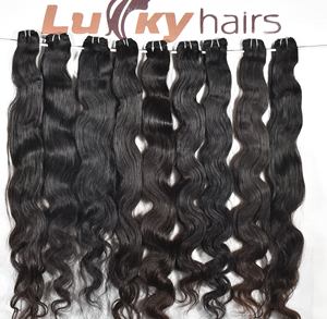 100% Extensions de cheveux vierges Remy faisceaux de cheveux indiens bruts pas de traitement chimique cuticule alignée vague d'eau 100% vague d'eau humaine - Product Image 4