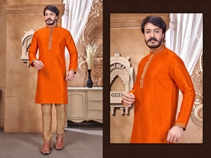 Vente en gros Design personnalisé Vêtements indiens d'hiver pour hommes décontractés Punjabi Kurta - Product Image 5