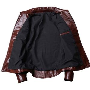 Chaqueta de Cuero Vacuno Genuino de Alta Calidad para Hombre, Chaqueta de Motociclista, Venta al por Mayor, Personalizable - Product Image 3