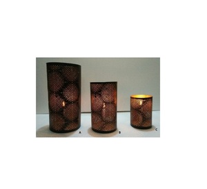 Porte-bougie en métal doré en forme de treillis, style marocain, géométrique, creux, pour bougie chauffe-plat, pour centre de table de mariage et décoration intérieure - Product Image 4